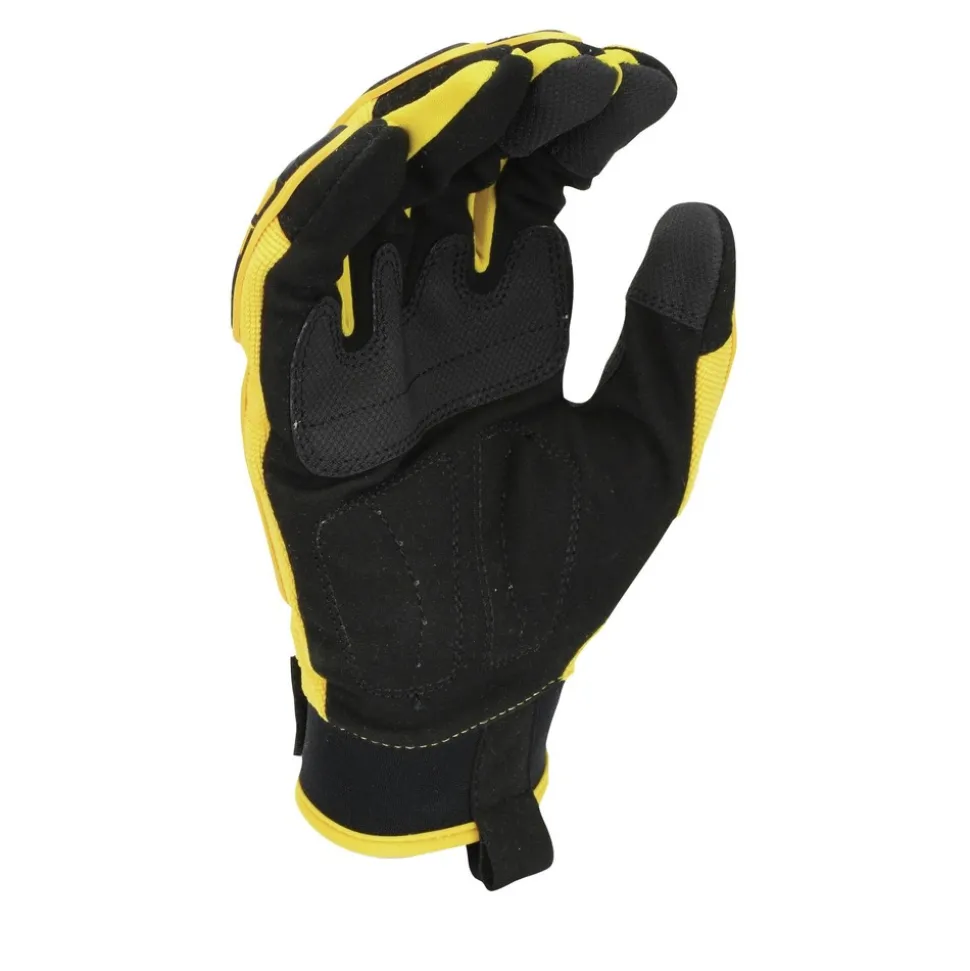 Dewalt (12/Box) Performance Mechanic Work Gloves - Large, Yellow/Black