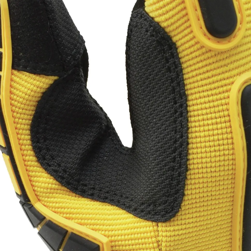 Dewalt (12/Box) Performance Mechanic Work Gloves - Large, Yellow/Black