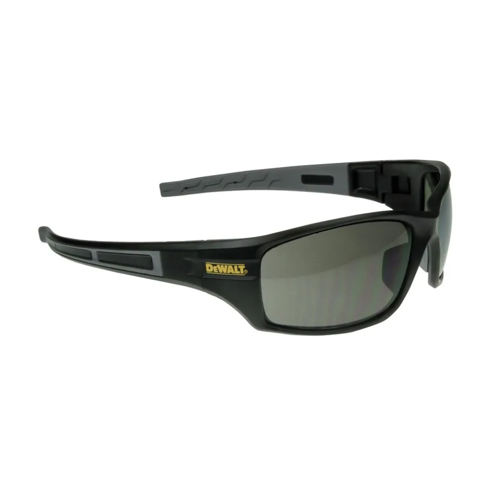 Dewalt (12/Carton) Auger Safety Glasses - Black Frame/Smoke Lens