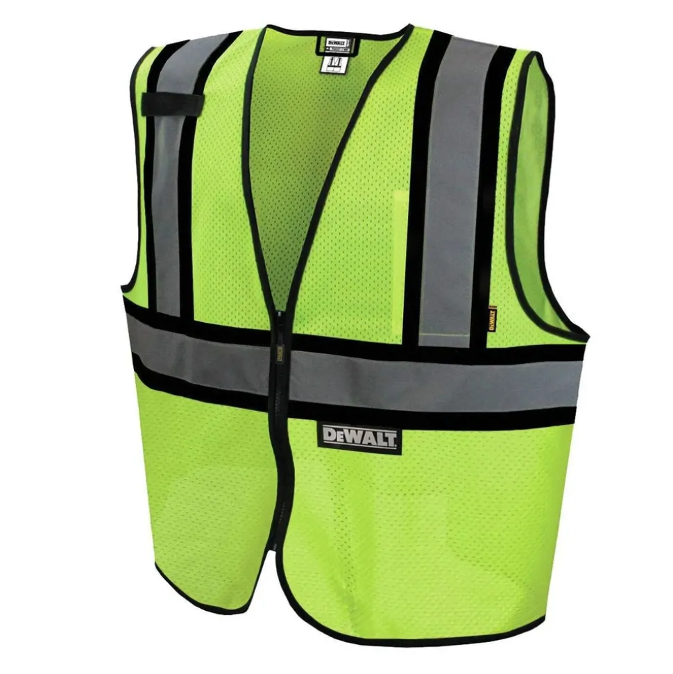 Dewalt Class 2 Contrasting Trim Economy Mesh Vest - Green - XL