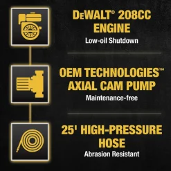 Dewalt DXPW3300S 3300 PSI 2.4 GPM Gas Cold Water Pressure Washer