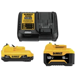 Dewalt 2-Piece 12V 3 Ah / 5 Ah Lithium-Ion Batteries and Charger Starter Kit