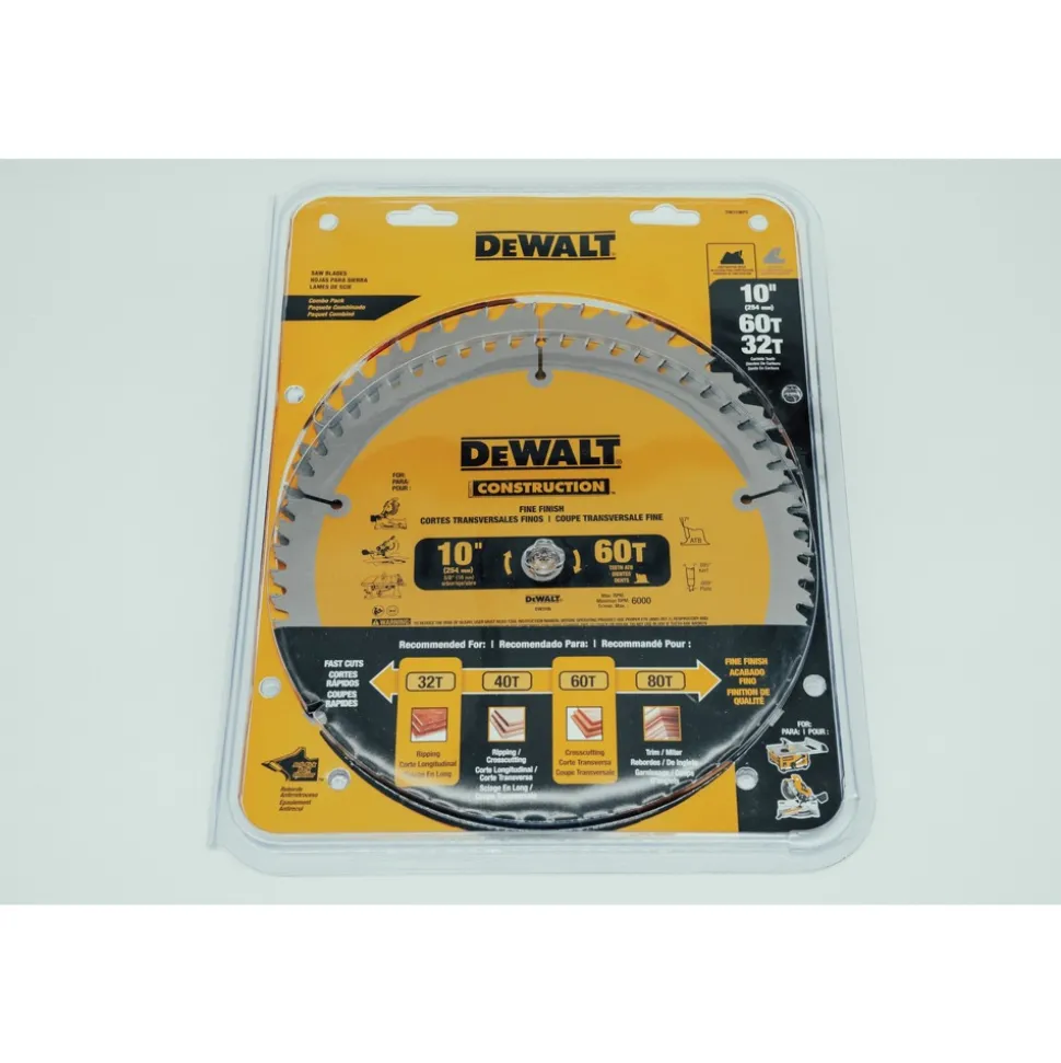 Dewalt Series 20 2-Piece 10 in. Circular Saw Blade Combo Pack