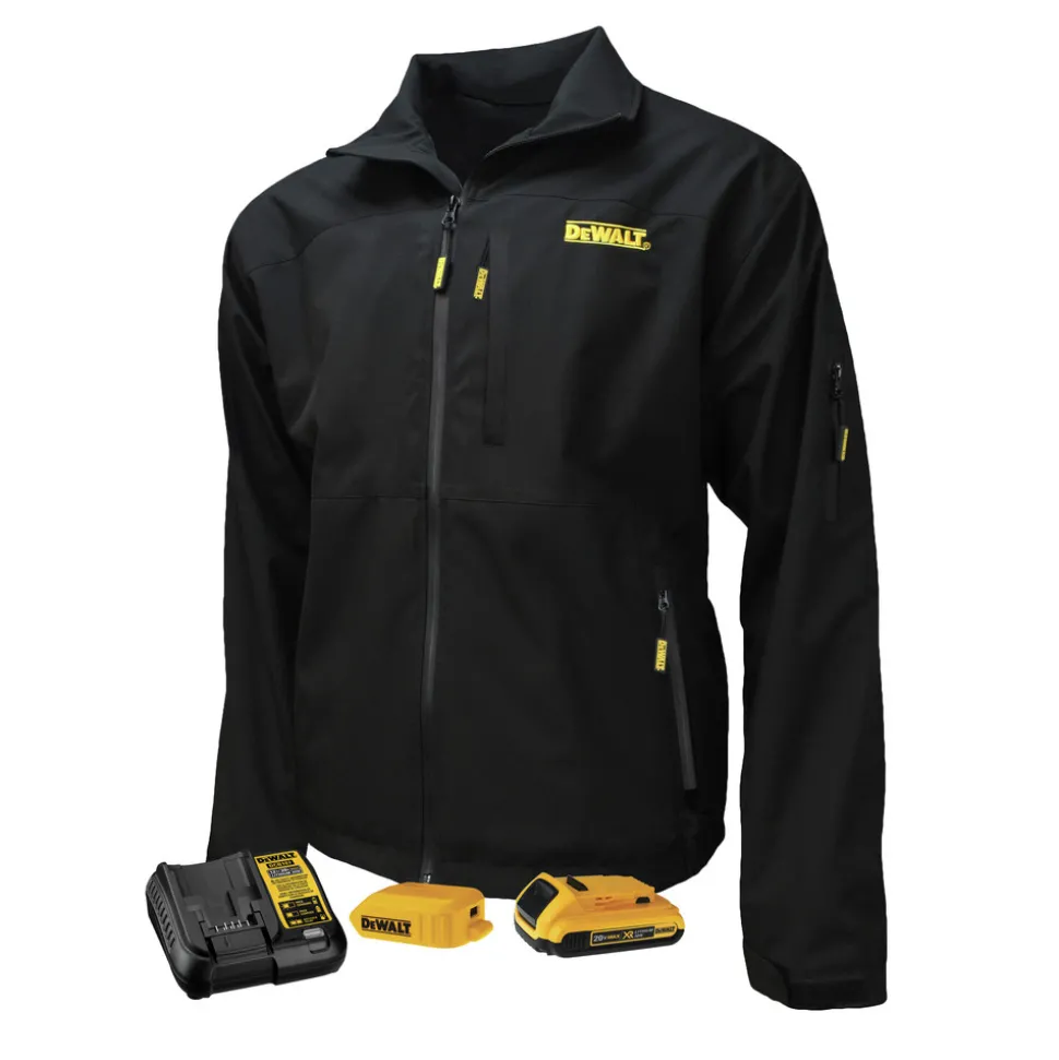 Dewalt Structured Soft Shell Heated Jacket Kit - XL, Black