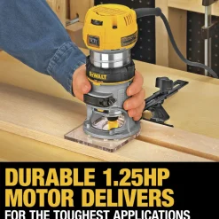 Dewalt 110V 7 Amp 1-1/4 HP Variable Speed Max Torque Corded Compact Router