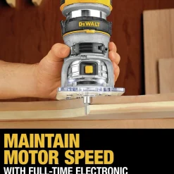 Dewalt 110V 7 Amp 1-1/4 HP Variable Speed Max Torque Corded Compact Router