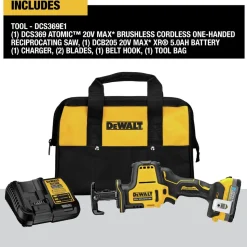 Dewalt 20V MAX ATOMIC Brushless Lithium-Ion Cordless One-Handed Reciprocating Saw Kit (1.7 Ah)