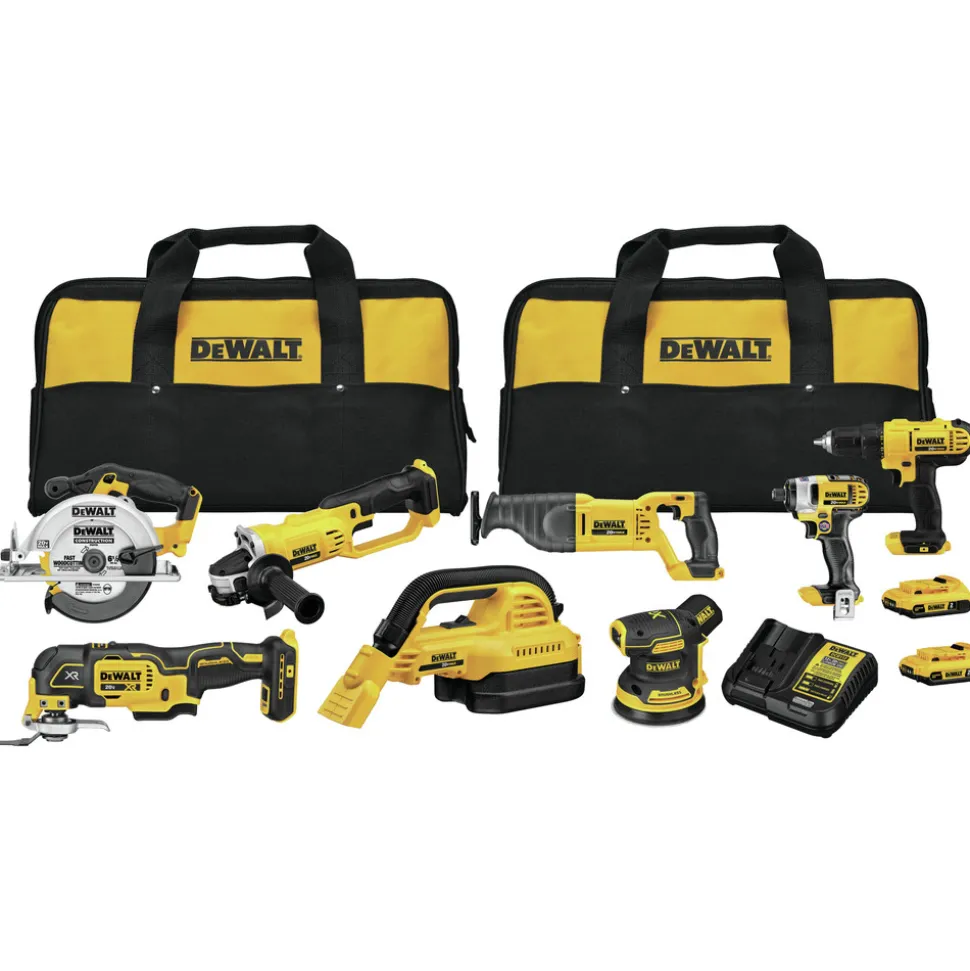Dewalt 20V MAX Brushless Compact Lithium-Ion Cordless 8-Tool Combo Kit (2 Ah)