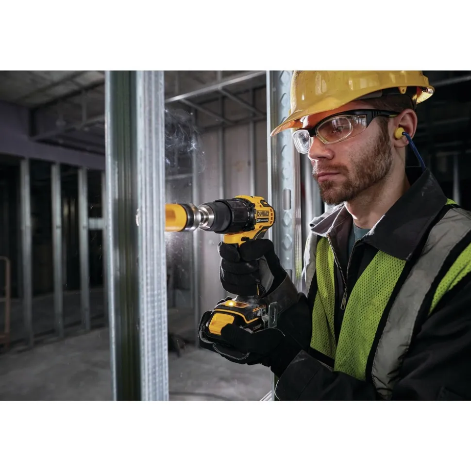 Dewalt 20V MAX Brushless Lithium-Ion 1/2 in. Cordless Hammer Drill Driver and 1/4 in. Impact Driver Kit (1.7 Ah)