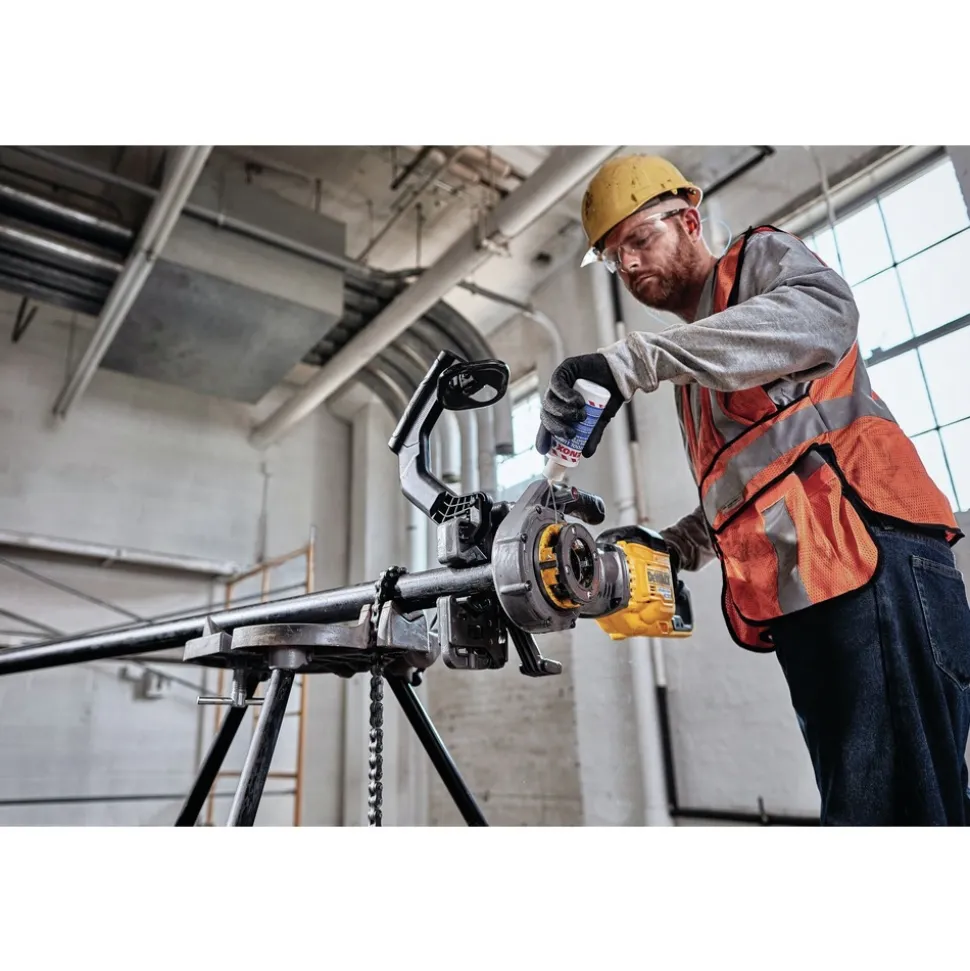 Dewalt 60V MAX FLEXVOLT Brushless Lithium-Ion Cordless Pipe Threader Kit with Die Heads and 2 Batteries (9 Ah)