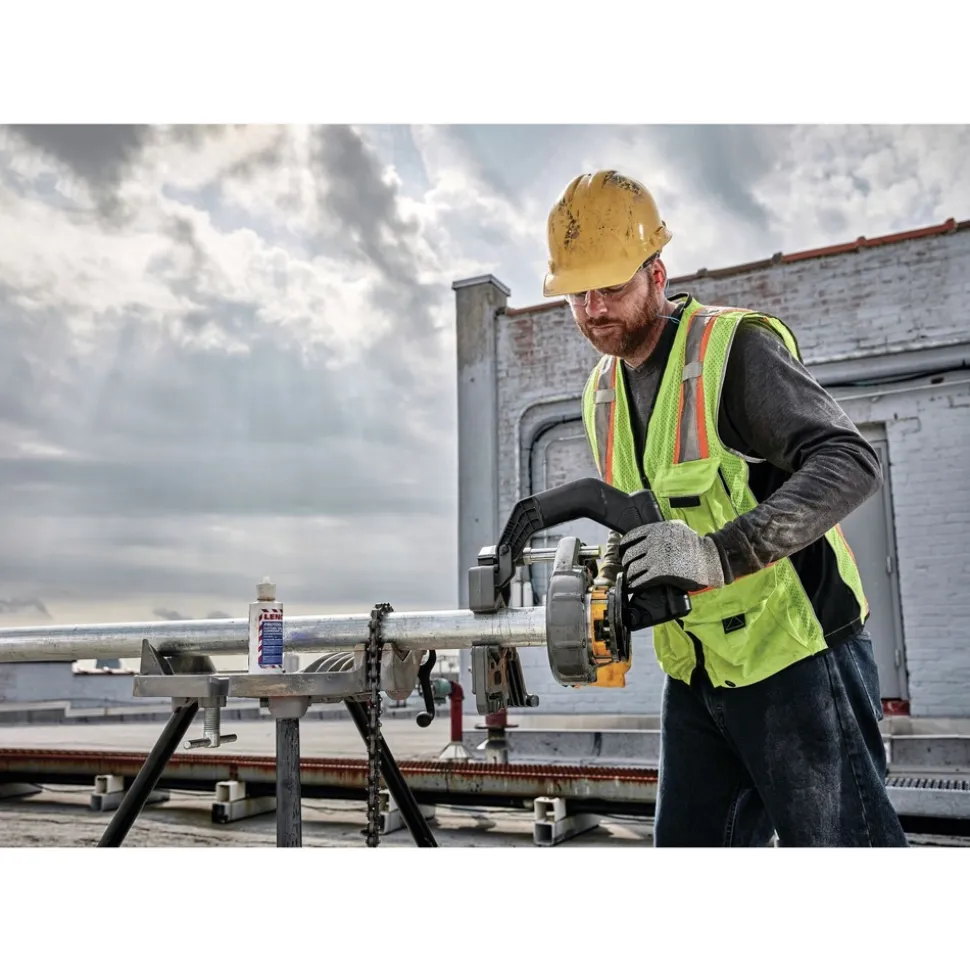 Dewalt 60V MAX FLEXVOLT Brushless Lithium-Ion Cordless Pipe Threader Kit with Die Heads and 2 Batteries (9 Ah)