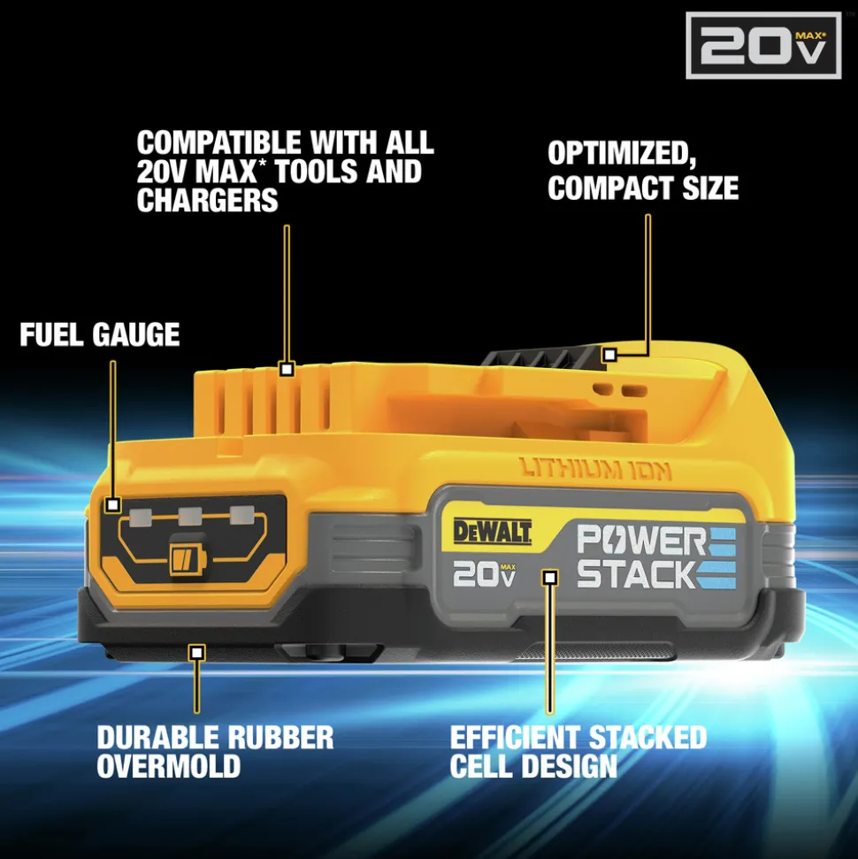 Dewalt 20V MAX POWERSTACK Compact Lithium-Ion Battery