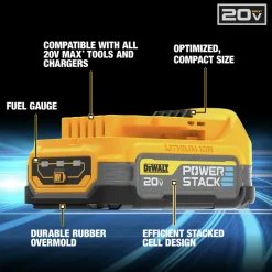 Dewalt 20V MAX POWERSTACK Compact Lithium-Ion Battery and Charger Starter Kit (1.7 Ah)