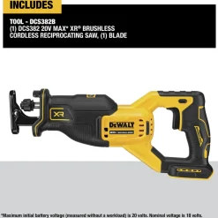 Dewalt 20V MAX XR Brushless Lithium-Ion Cordless Reciprocating Saw (Tool Only)