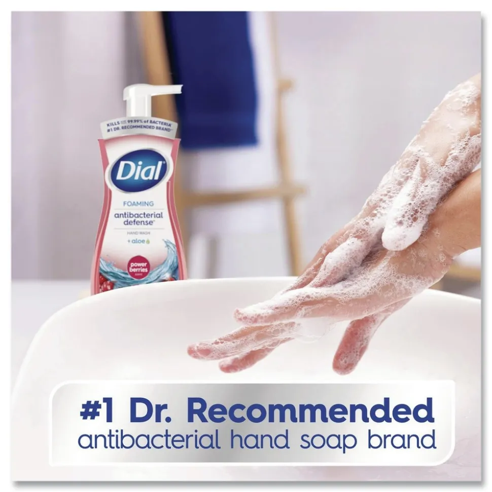 Dial 10 oz Antibacterial Foaming Hand Wash - Power Berries Scent (8/Carton)