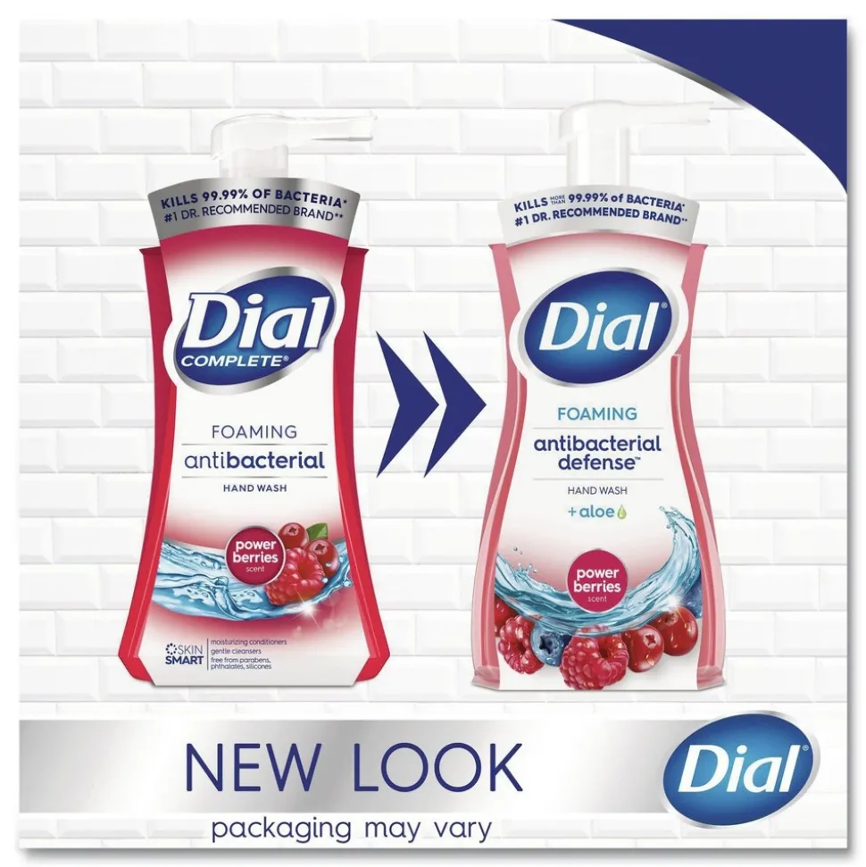 Dial 10 oz Antibacterial Foaming Hand Wash - Power Berries Scent (8/Carton)