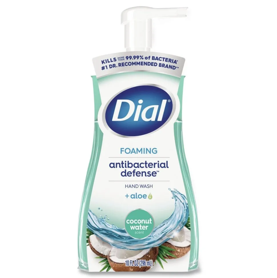 Dial 10 oz. Antibacterial Foaming Hand Wash - Coconut Water Scent (8/Carton)