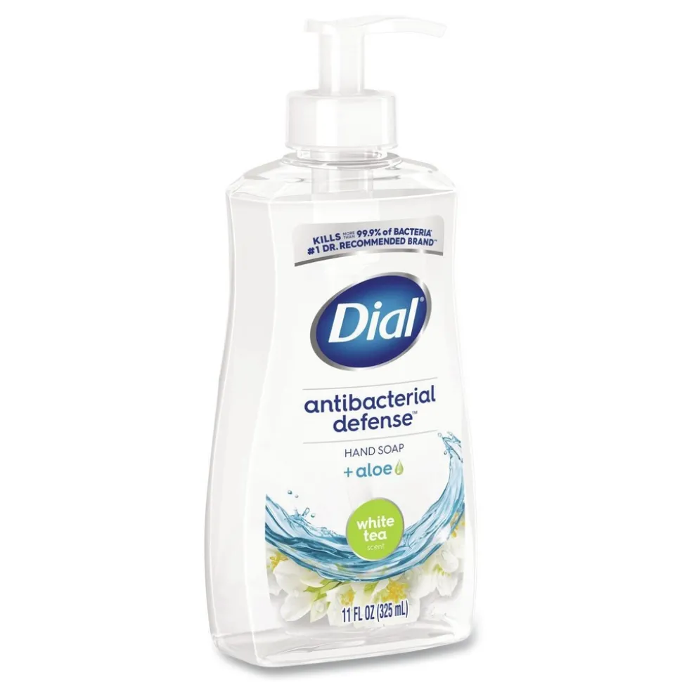 Dial 11 oz. Antibacterial Liquid Hand Soap - White Tea Scent (12/Carton)