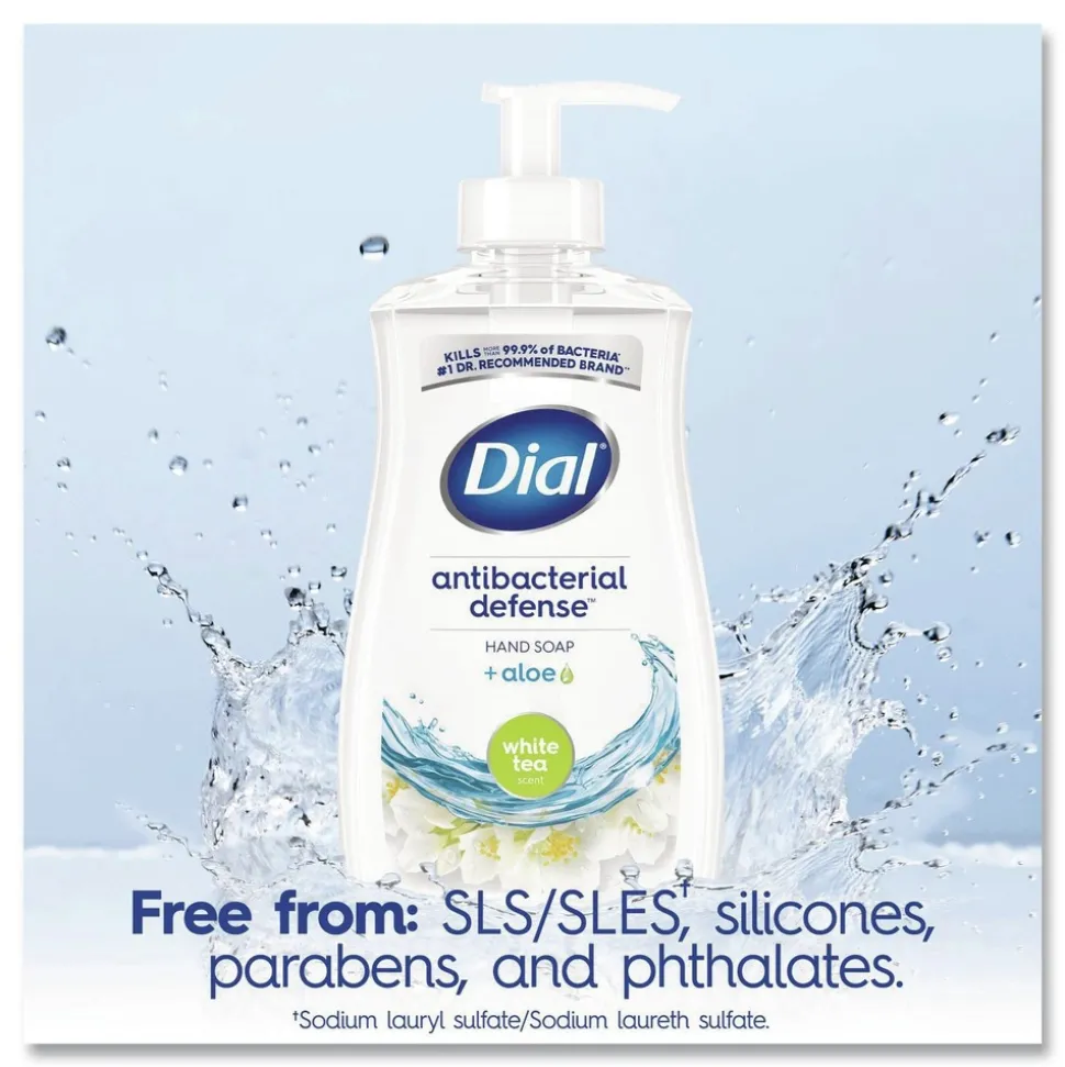 Dial 11 oz. Antibacterial Liquid Hand Soap - White Tea Scent (12/Carton)