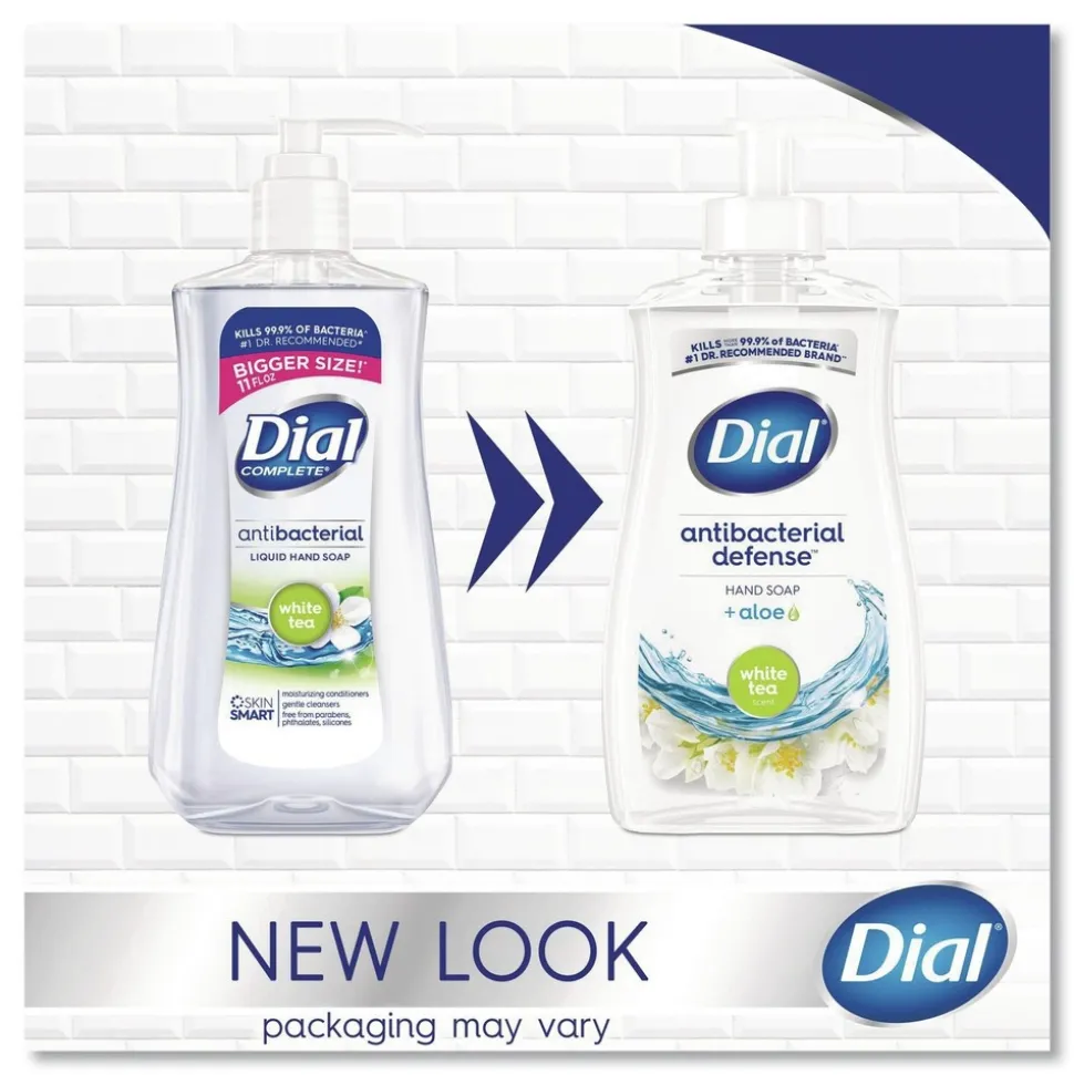 Dial 11 oz. Antibacterial Liquid Hand Soap - White Tea Scent (12/Carton)