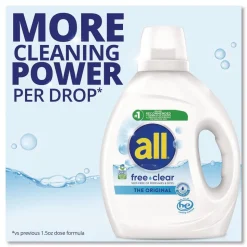 Dial 73 oz. Bottle 58 Loads Free Clear HE Laundry Detergent - Unscented (6/Carton)