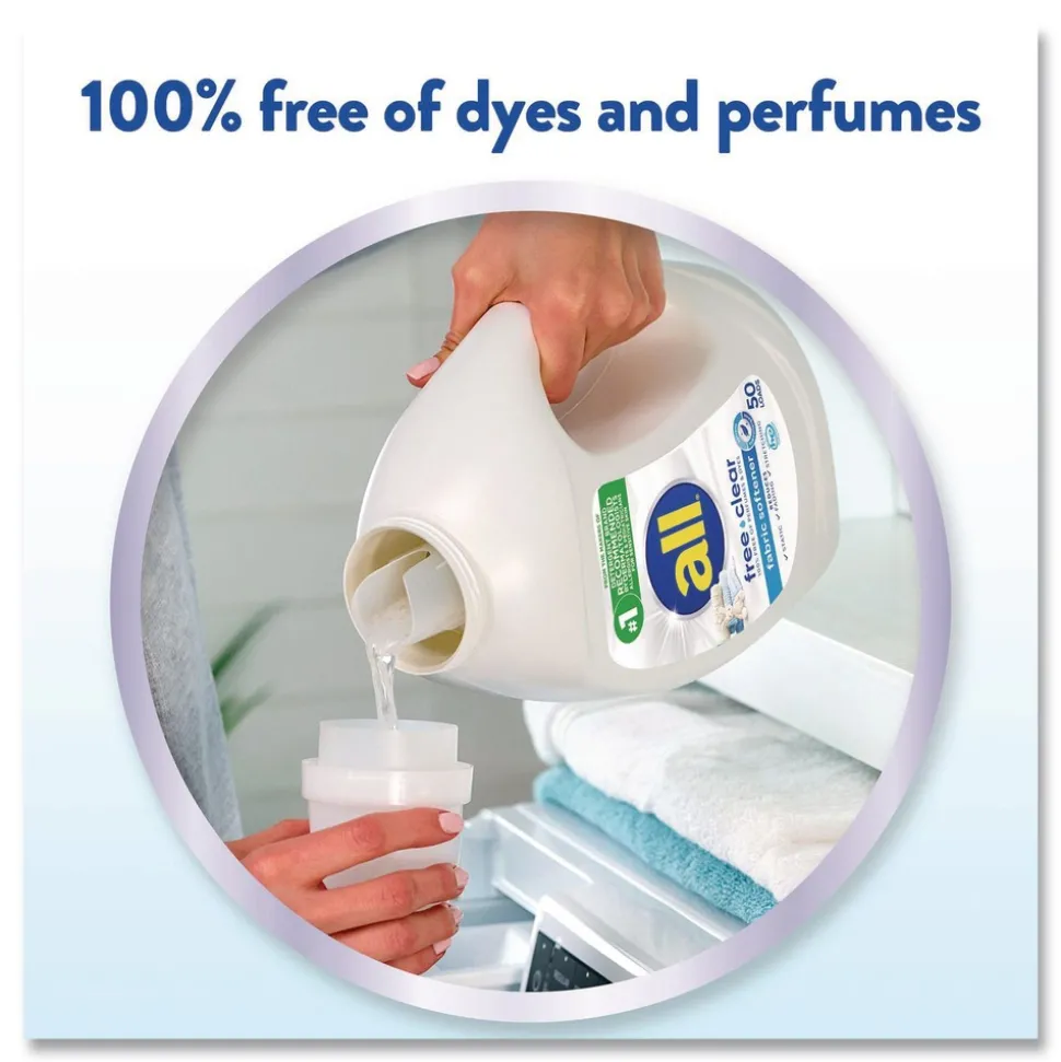 Dial 34 oz. Bottle Free Clear Liquid Fabric Softener - Fragrance Free (6/Carton)