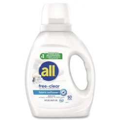 Dial 34 oz. Bottle Free Clear Liquid Fabric Softener - Fragrance Free (6/Carton)