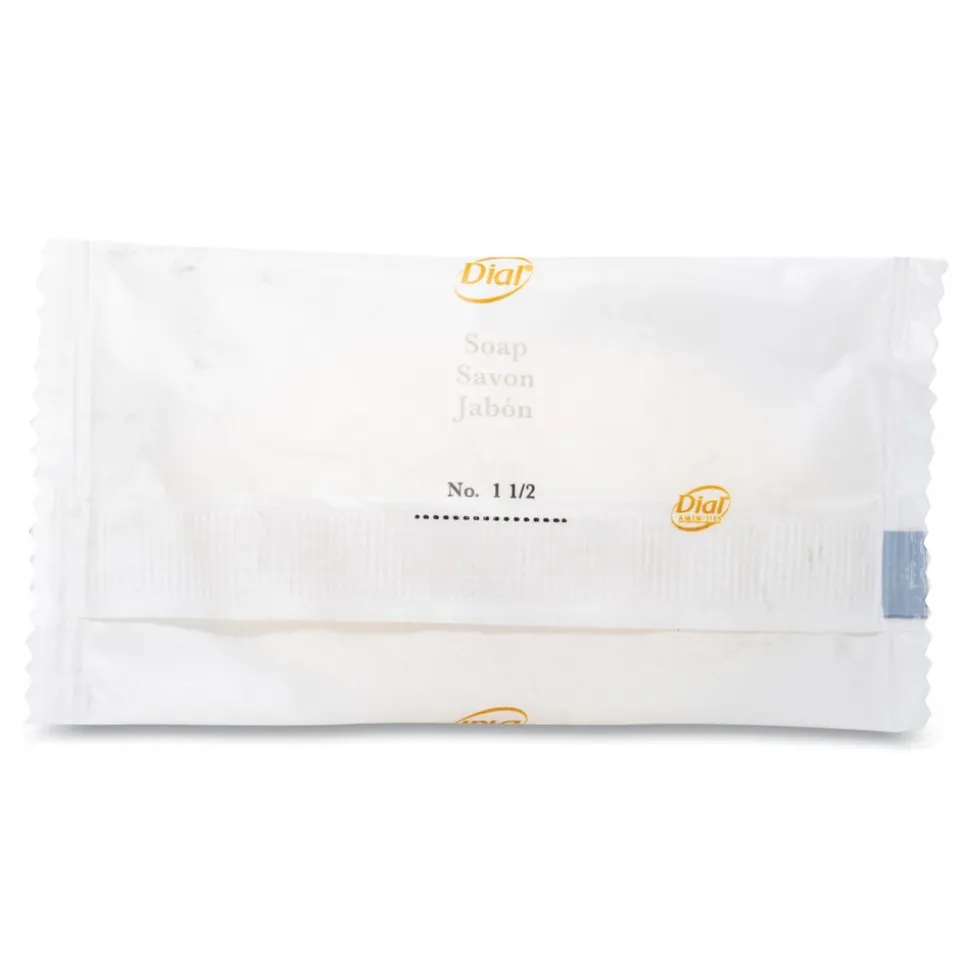 Dial Amenities #1-1/2 Individually Wrapped Amenities Deodorant Soap - Pleasant Scent (500/Carton)