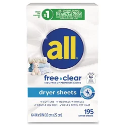 Dial Free Clear Dryer Sheets - Fragrance Free (6/Carton)