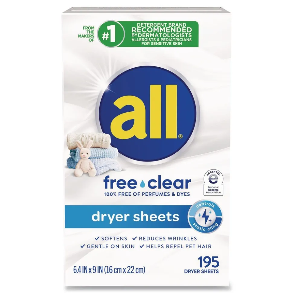 Dial Free Clear Dryer Sheets - Fragrance Free (6/Carton)