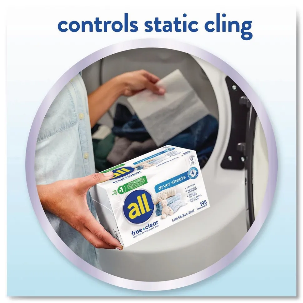 Dial Free Clear Dryer Sheets - Fragrance Free (6/Carton)