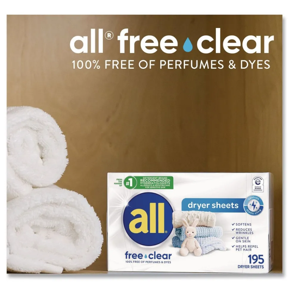Dial Free Clear Dryer Sheets - Fragrance Free (6/Carton)