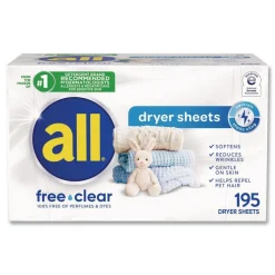 Dial Free Clear Dryer Sheets - Fragrance Free (6/Carton)