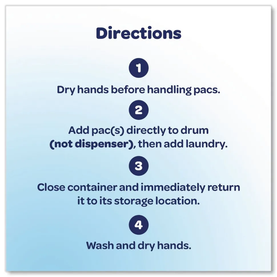 Dial MIGHTY PACS Free Clear Laundry Detergent (4/Carton)