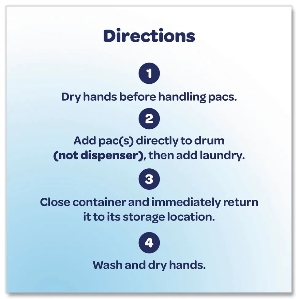 Dial MIGHTY PACS Free Clear Laundry Detergent (4/Carton)