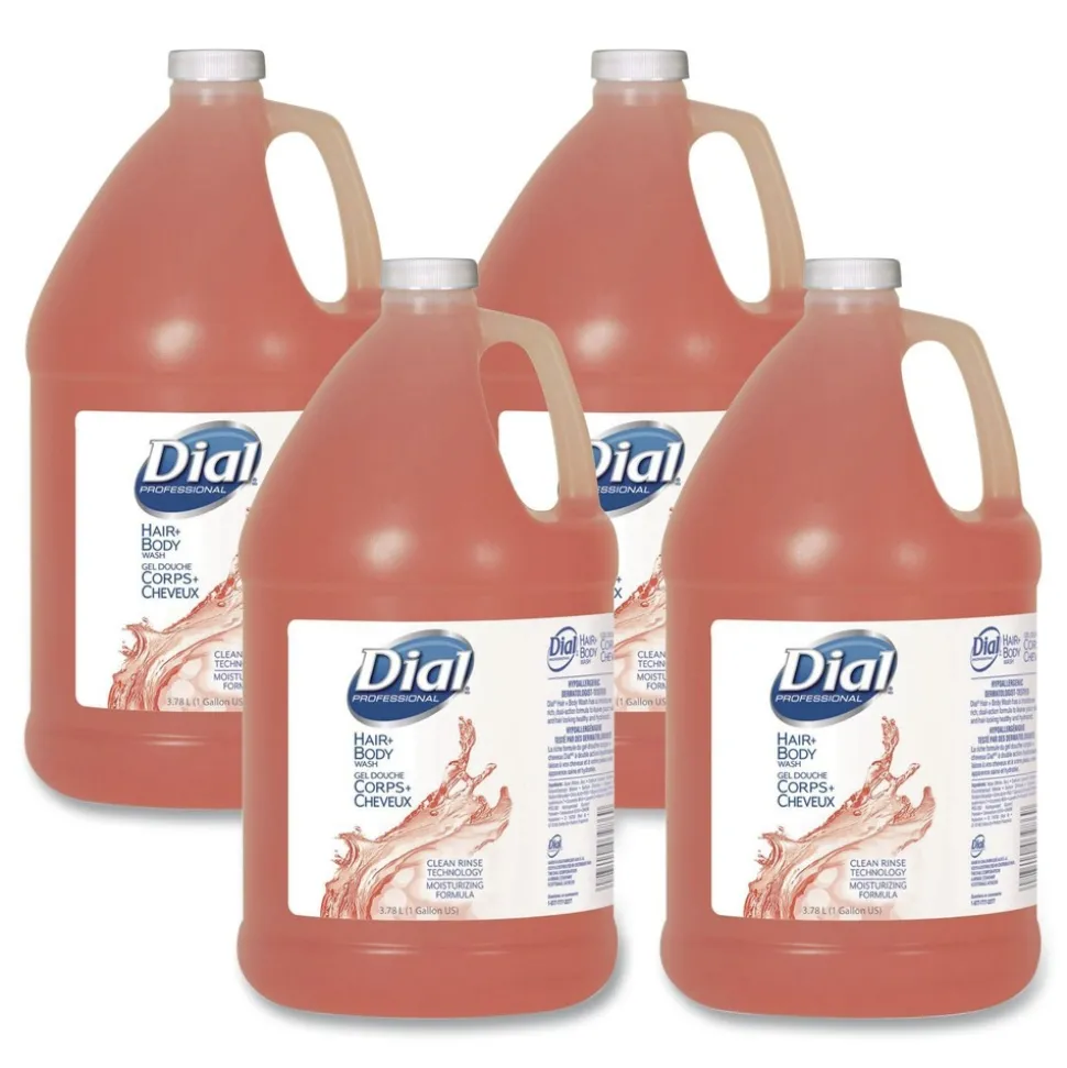 Dial Professional 1 gal. Hair and Body Wash - Neutral Scent (4/Carton)