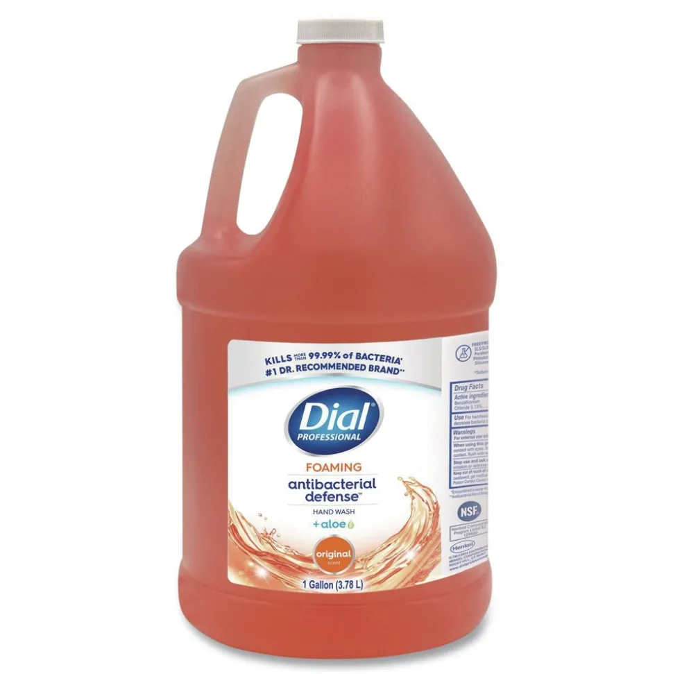 Dial Professional 1 gal. Plus Aloe Antibacterial Foaming Hand Wash Refill - Original Scent (4/Carton)