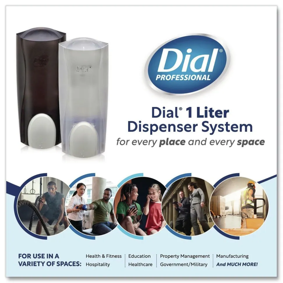 Dial Professional 5.1 in. x 4 in. x 12.3 in. 1 Liter Manual Liquid Dispenser - Smoke