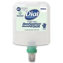 Dial Professional 1.2 Liter Antibacterial Foaming Hand Sanitizer Refill for Dial 1700 Dispenser - Fragrance-Free (3/Carton)