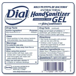 Dial Professional 1.2 Liter Antibacterial Foaming Hand Sanitizer Refill for Dial 1700 V Dispenser - Fragrance-Free (3/Carton)