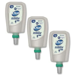 Dial Professional 1 Liter Bottle Antibacterial Foaming Hand Sanitizer Refill for FIT Touch Free Dispenser - Fragrance-Free (3/Carton)