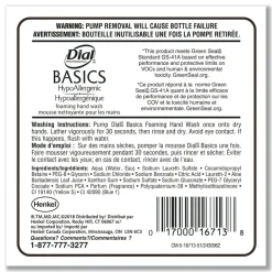 Dial Professional 1.2 Liter Basics Hypoallergenic Foaming Hand Wash Refill for FIT Manual Dispenser - Honeysuckle Scent (3/Carton)