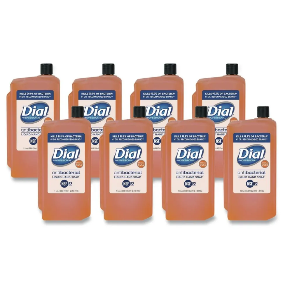 Dial Professional 1 Liter Gold Antibacterial Liquid Hand Soap (8/Carton)