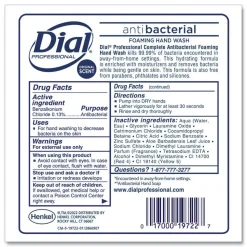 Dial Professional 1.7 Liter Antibacterial Foaming Hand Wash Refill for 1700 V Dispenser - Original Scent (3/Carton)