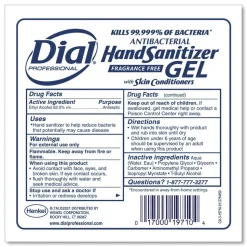 Dial Professional 1.2 Liter Antibacterial Gel Hand Sanitizer Refill for Dial 1700 Dispenser - Fragrance-Free (3/Carton)