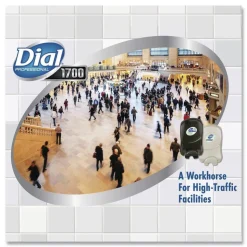 Dial Professional 1.2 Liter Antibacterial Gel Hand Sanitizer Refill for Dial 1700 Dispenser - Fragrance-Free (3/Carton)