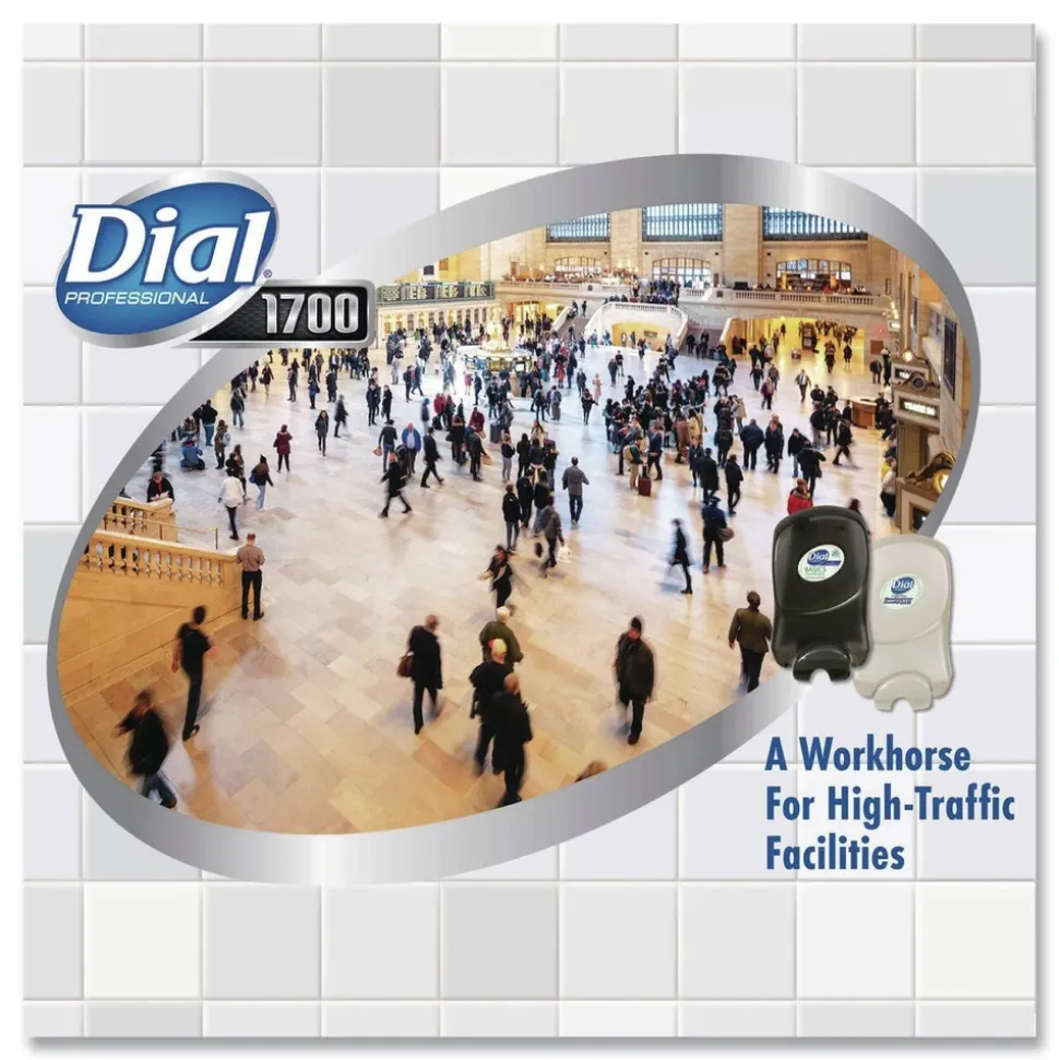 Dial Professional 1.2 Liter Antibacterial Gel Hand Sanitizer Refill for Dial 1700 Dispenser - Fragrance-Free (3/Carton)