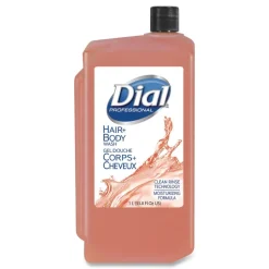 Dial Professional 1 Liter Hair and Body Wash Refill Bottle - Neutral Scent (8/Carton)