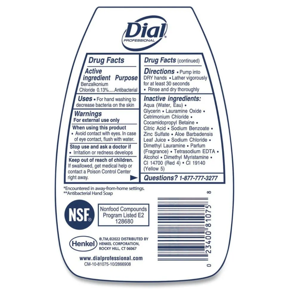Dial Professional 7.5 oz. Antimicrobial Foaming Tabletop Pump Hand Wash (12/Carton)