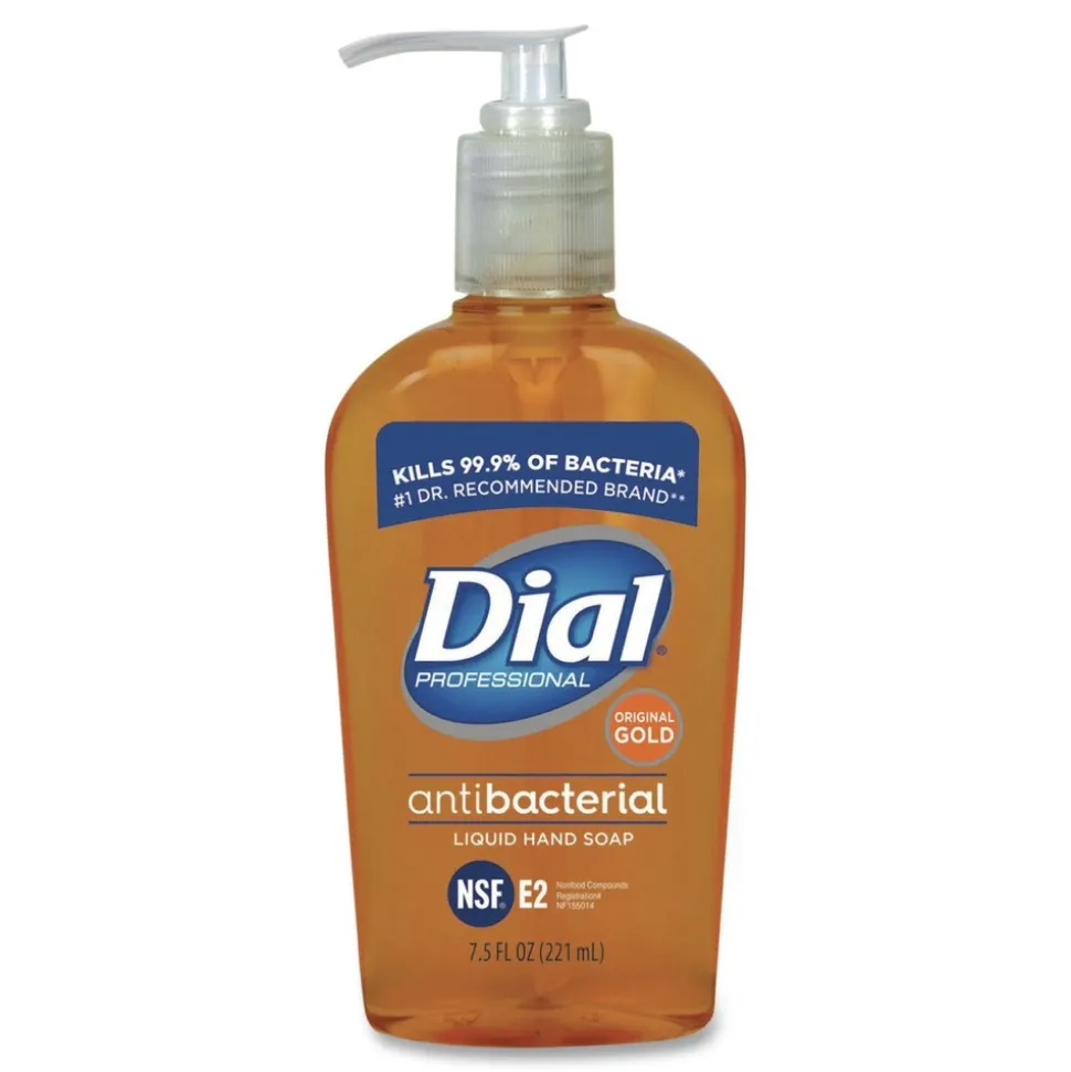 Dial Professional 7.5 oz. Antibacterial Liquid Hand Soap - Gold (12/Carton)